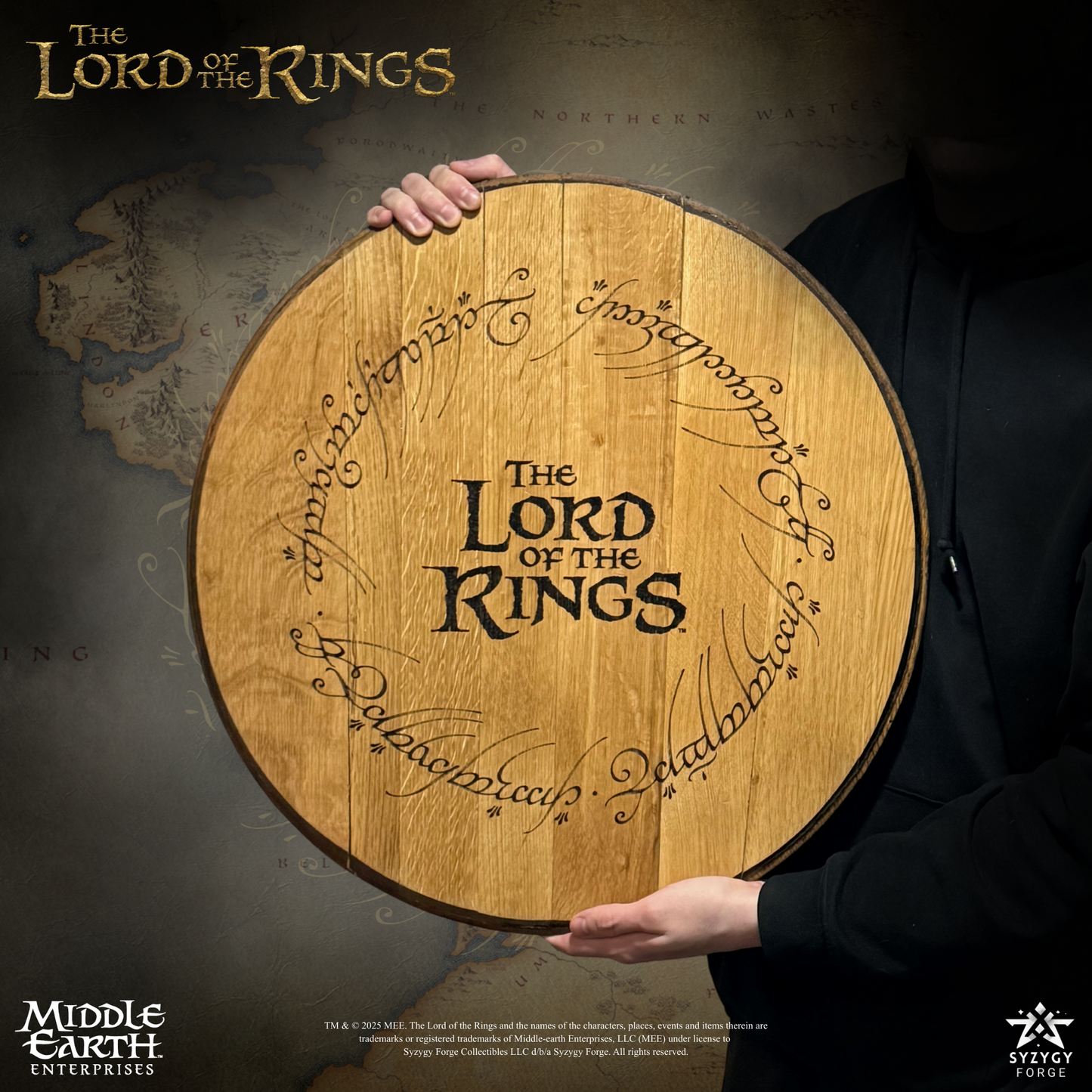 The Lord of the Rings™ Engraved Barrel Lid Wall Plaque