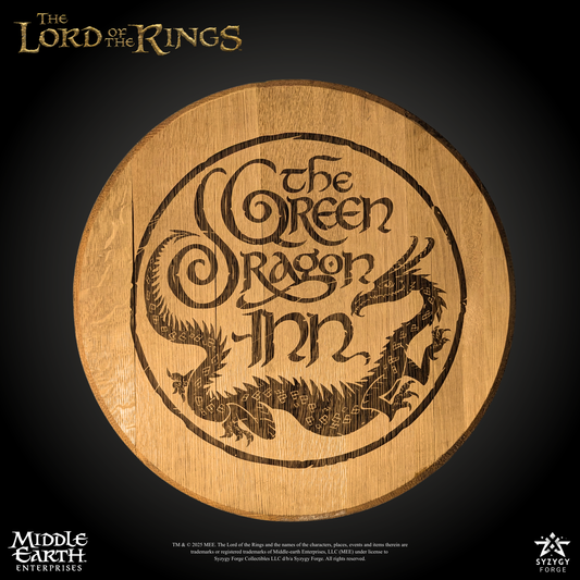 The Lord of the Rings™ The Green Dragon Inn Engraved Barrel Lid Wall Plaque