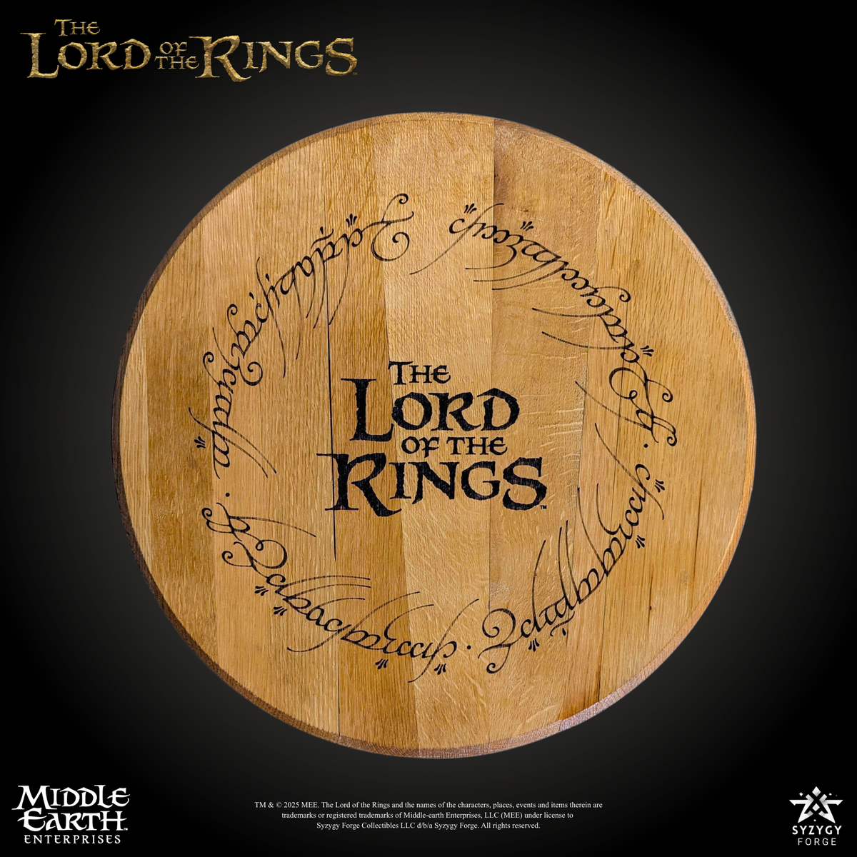 The Lord of the Rings™ Engraved Barrel Lid Wall Plaque – Syzygy Forge