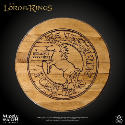 The Lord of the Rings™ The Prancing Pony Inn Engraved Barrel Lid Wall Plaque